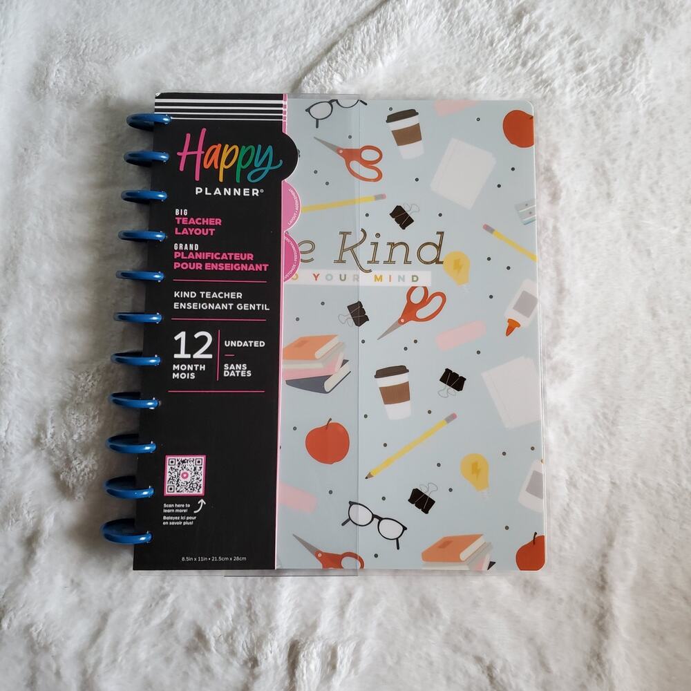 The Happy Planner Big Teacher Layout Kind Teacher Undated Planner
